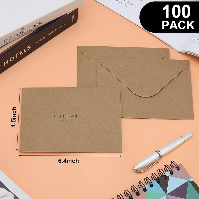 Keketer 50 Pack Kraft 4x6 Envelopes, Contour Flap A4 Envelopes for Engagement Invites, Weddings Invitation, announcements, Baby shower, Perfect for RSVP Card 120gsm, 4.5 x 6.4 Inches - 100% Recycled - Image 5